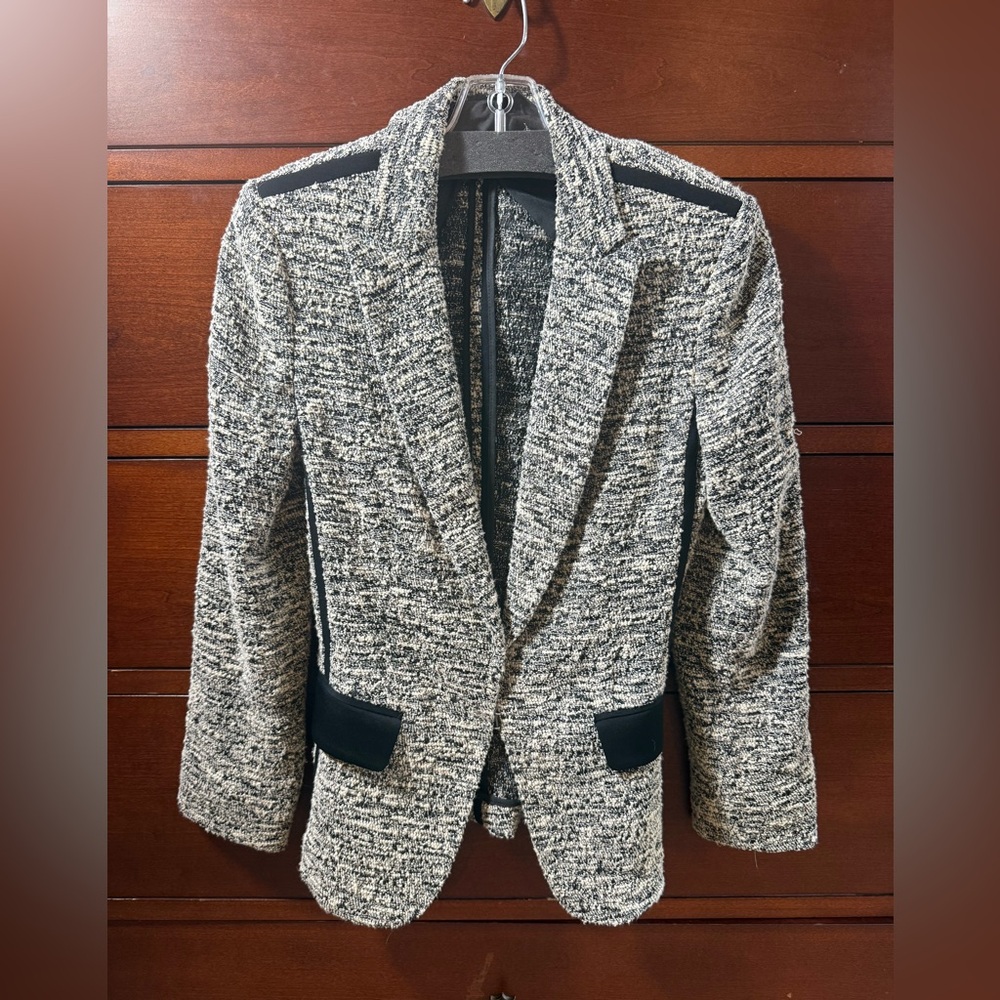 rag & bone Black and White Tweed Blazer